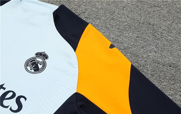 24/25 Real Madrid Light Blue/Navy/Orange Half Zipper Jacket+Long Pants - Image 12