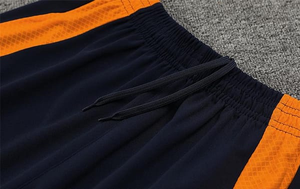 24/25 Real Madrid White/Navy/Orange Half Zipper Jacket+Long Pants - Image 3