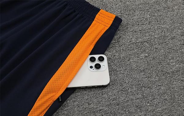 24/25 Real Madrid White/Navy/Orange Half Zipper Jacket+Long Pants - Image 4