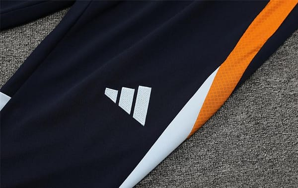 24/25 Real Madrid White/Navy/Orange Half Zipper Jacket+Long Pants - Image 5