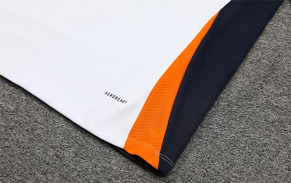 24/25 Real Madrid White/Navy/Orange Half Zipper Jacket+Long Pants - Image 9