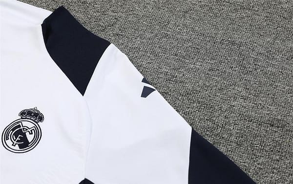 24/25 Real Madrid White/Navy/Orange Half Zipper Jacket+Long Pants - Image 11