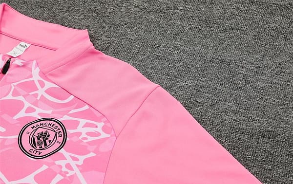 24/25 Manchester City Pink Half Zipper Jacket+Long Pants - Image 11