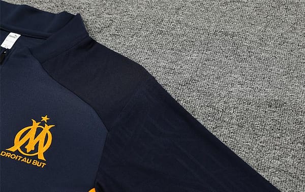 24/25 Olympique Marseille Navy Orange Zipper Jacket+Long Pants - Image 11