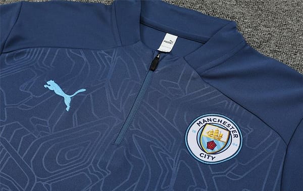 24/25 Manchester City Navy Half Zipper Jacket+Long Pants - Image 10