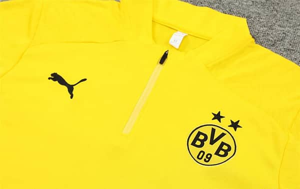24/25 Borussia Dortmund Yellow Half Zipper Jacket+Long Pants - Image 11