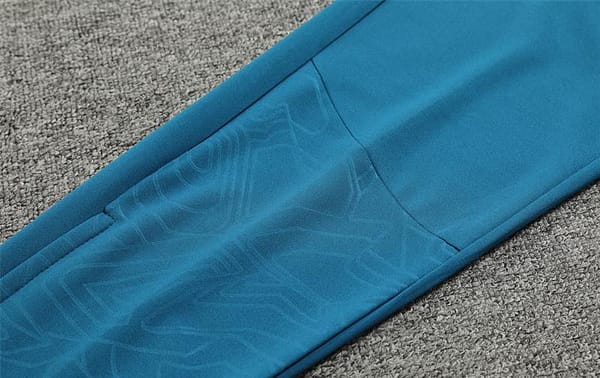 24/25 Olympique Marseille Blue Camouflage Half Zipper Jacket+Long Pants - Image 3
