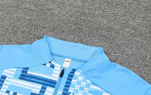 24/25 Olympique Marseille Blue Camouflage Half Zipper Jacket+Long Pants - Image 12