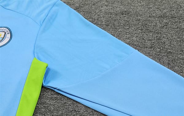 24/25 Manchester City Sky Blue Half Zipper Jacket+Long Pants - Image 13