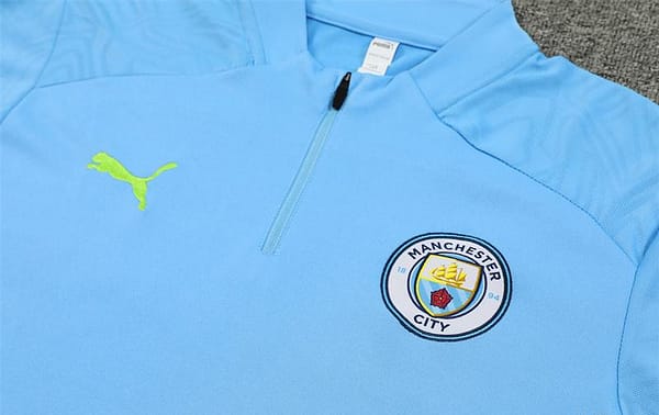 24/25 Manchester City Sky Blue Half Zipper Jacket+Long Pants - Image 14