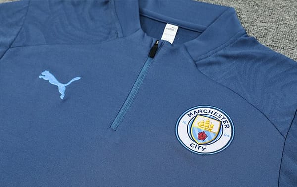 24/25 Manchester City Blue Half Zipper Jacket+Long Pants - Image 14