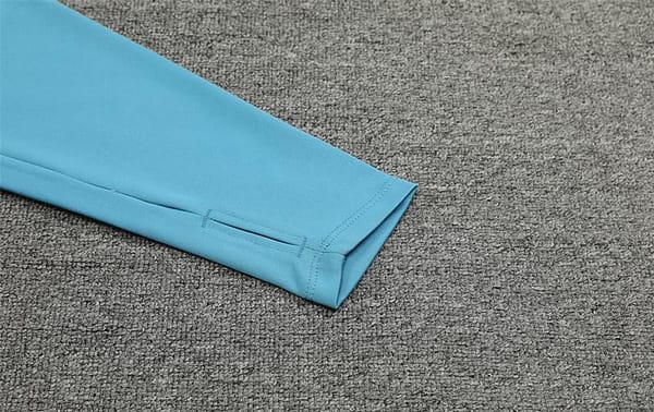 24/25 Olympique Marseille Blue Grid Half Zipper Jacket+Long Pants - Image 9