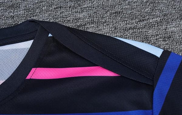 2024 France Navy Stripe Short Sleeve Jersey+Shorts - Image 4