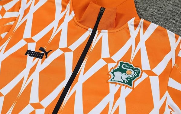 2024 Ivory Coast Orange  Full Zipper Hoodie Jacket+Pants - Image 4