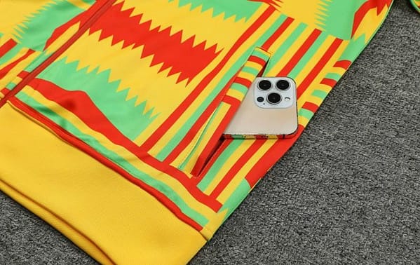 2024 Ghana Yellow  Full Zipper Hoodie Jacket+Pants - Image 4