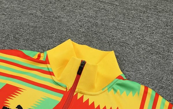 2024 Ghana Yellow  Full Zipper Hoodie Jacket+Pants - Image 5