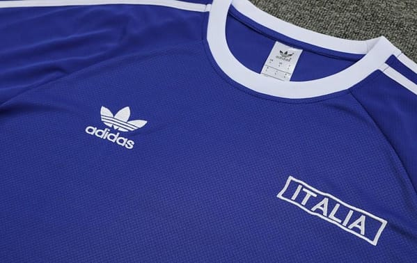 2024 Italy Blue Cotton Short Sleeve Jersey+Shorts - Image 7