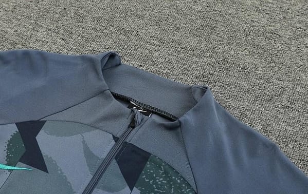 23/24 Barcelona Grey Half Zipper Jacket+Pants - Image 3