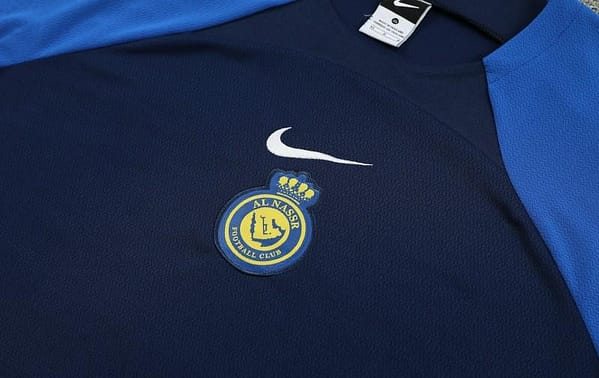23/24 Al-Nassr Black/Blue Short Sleeve Jersey+Shorts - Image 2