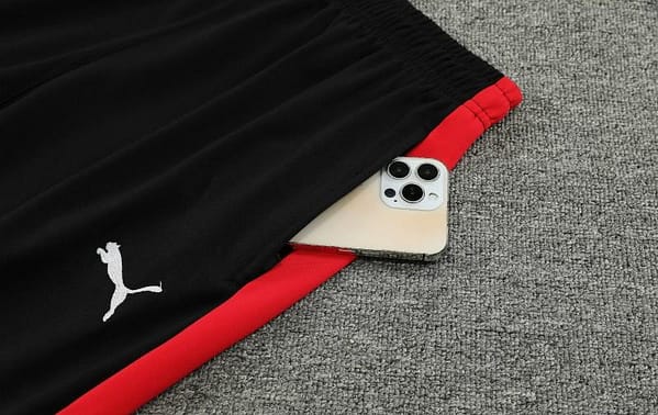 23/24 AC Milan Red Black Half Zipper Jacket+ Pants - Image 2