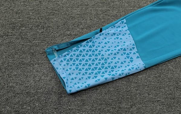 23/24 Manchester City Blue Mixed Color Half Zipper Jacket+ Pants - Image 2