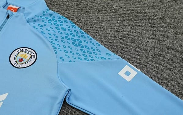 23/24 Manchester City Blue Half Zipper Jacket+ Pants - Image 4
