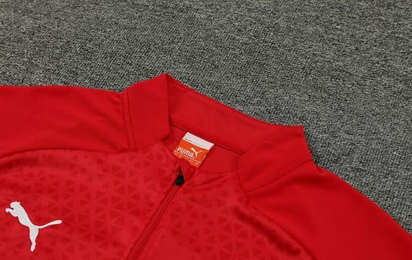 23/24 AC Milan Red Half Zipper Jacket+ Pants - Image 5