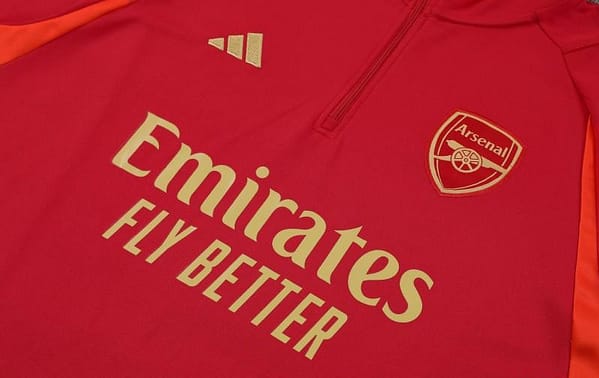 23/24 Arsenal Red Half Zipper Jacket+ Pants - Image 9