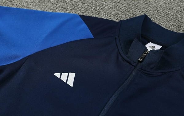 23/24 Adidas Black Blue Full Zipper Jacket+Pants - Image 3