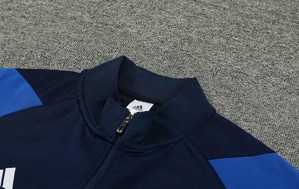 23/24 Adidas Black Blue Full Zipper Jacket+Pants - Image 4