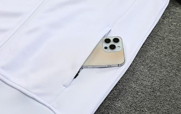 23/24 Real Madrid White Full Zipper Jacket+Pants - Image 2