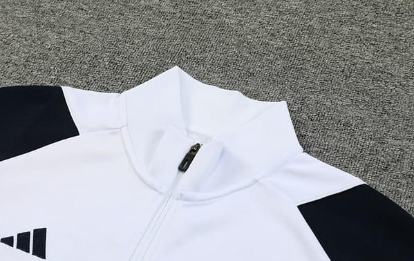 23/24 Real Madrid White Full Zipper Jacket+Pants - Image 4