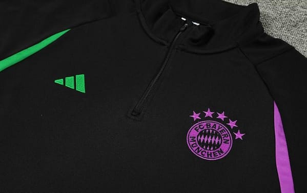 23/24 Bayern Munich Black Purple Full Zipper Jacket+Pants - Image 2