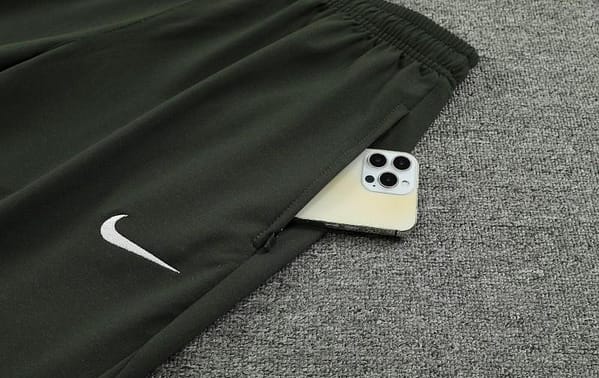 23/24 Barcelona Dark Green Hoodie Half Zipper Jacket+ Pants - Image 2