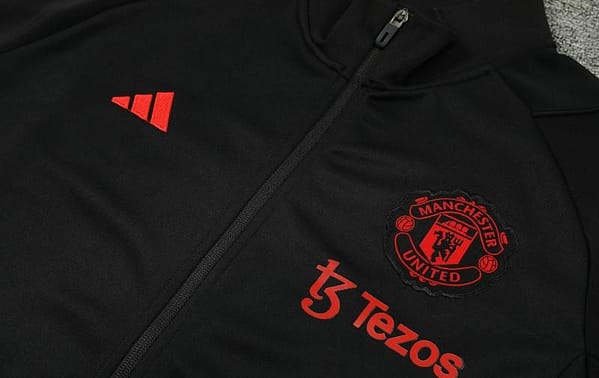 23/24 Manchester United Black Full Zipper Jacket+Pants - Image 2