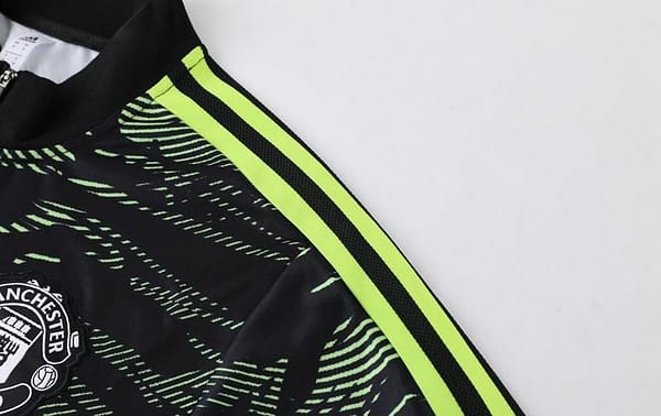 2023 Manchester United Dark Green Half Zipper Tracksuit - Image 13