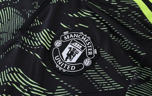 2023 Manchester United Dark Green Half Zipper Tracksuit - Image 14