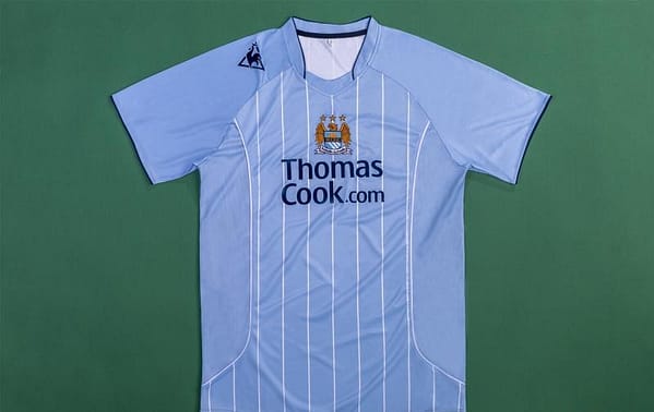 Retro 07/08 Manchester City Home Soccer Jersey - Image 9
