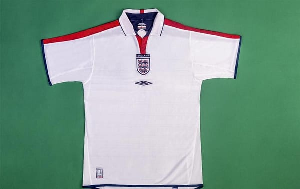 Retro 2004 England Home Soccer Jersey - Image 9