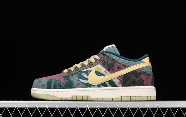 NIKE SB DUNK Low Lemon Wash Slam Dunk Series low-top leisure sports skateboard shoes color tie-dye printing washing CZ9747-900