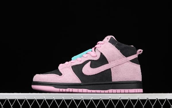 NIKE SB DUNK High reverses black powder Celtic skateboard shoes CU7349-001