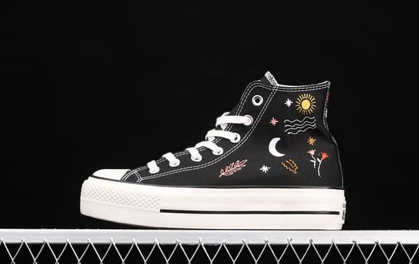 Converse All Star Lift fashionable thick-soled high-upper canvas shoes 571085C