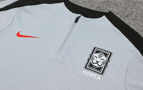 2024 South Korea Grey Half Zipper Jacket+Long Pants - Image 10