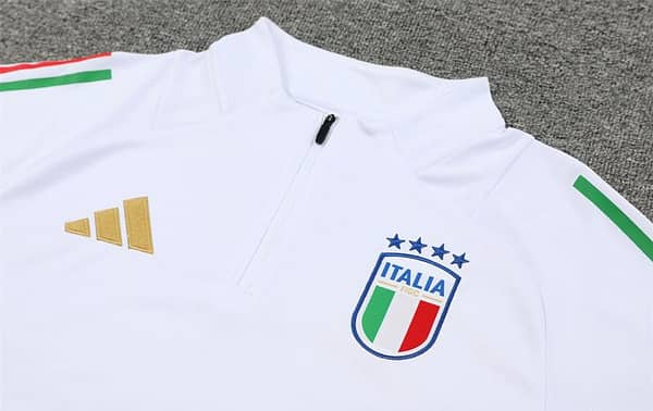 2024 Italy White Half Zipper Jacket+Long Pants - Image 12