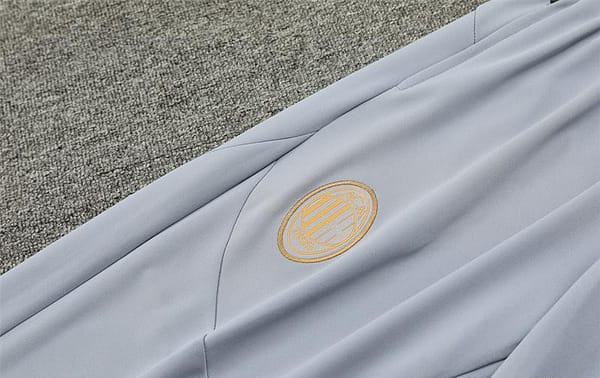 24/25 AC Milan Grey Half Zipper Jacket+Long Pants - Image 7