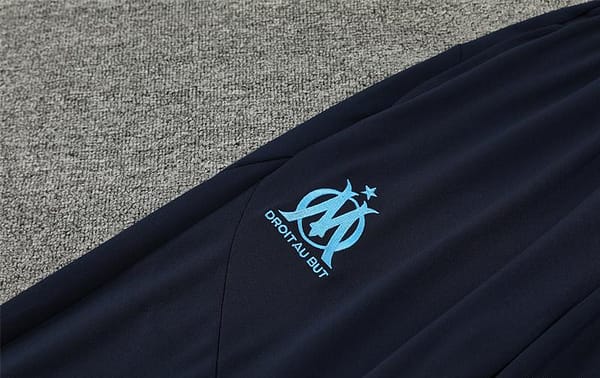 24/25 Olympique Marseille Navy Mixed Color Half Zipper Jacket+Long Pants - Image 7