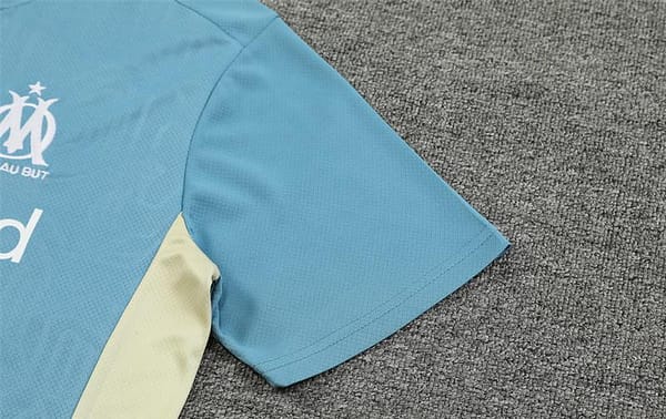 24/25 Olympique Marseille Blue Short Sleeve Jersey+Shorts - Image 8
