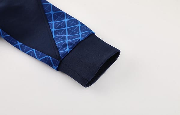 24/25 PSG Blue Grid Pattern Full Zipper Jacket +Long Pants - Image 8