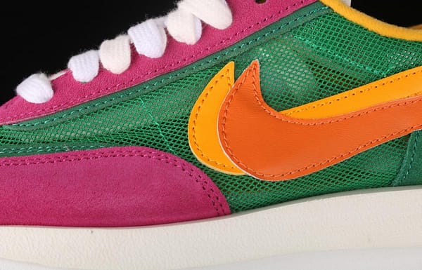 Sacai x NIKE LVD Waffle Daybreak co-signed catwalk style net gauze leather splicing double hook Swoosh running shoes BV0073-301 - Image 4