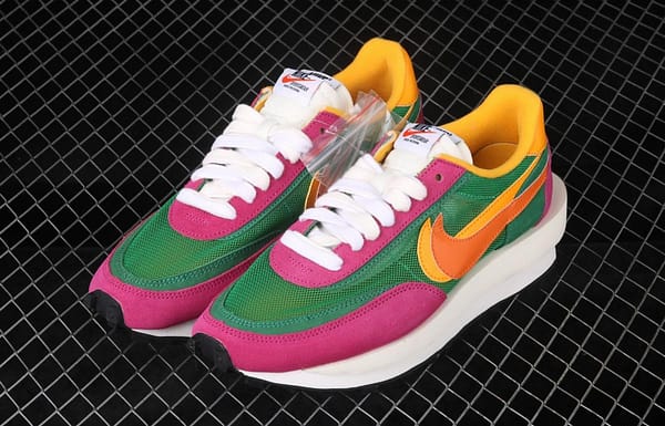 Sacai x NIKE LVD Waffle Daybreak co-signed catwalk style net gauze leather splicing double hook Swoosh running shoes BV0073-301 - Image 7